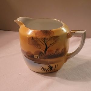 Vintage Noritaki Creamer Tree in the Meadow, House by the Lake pattern by Morimu
